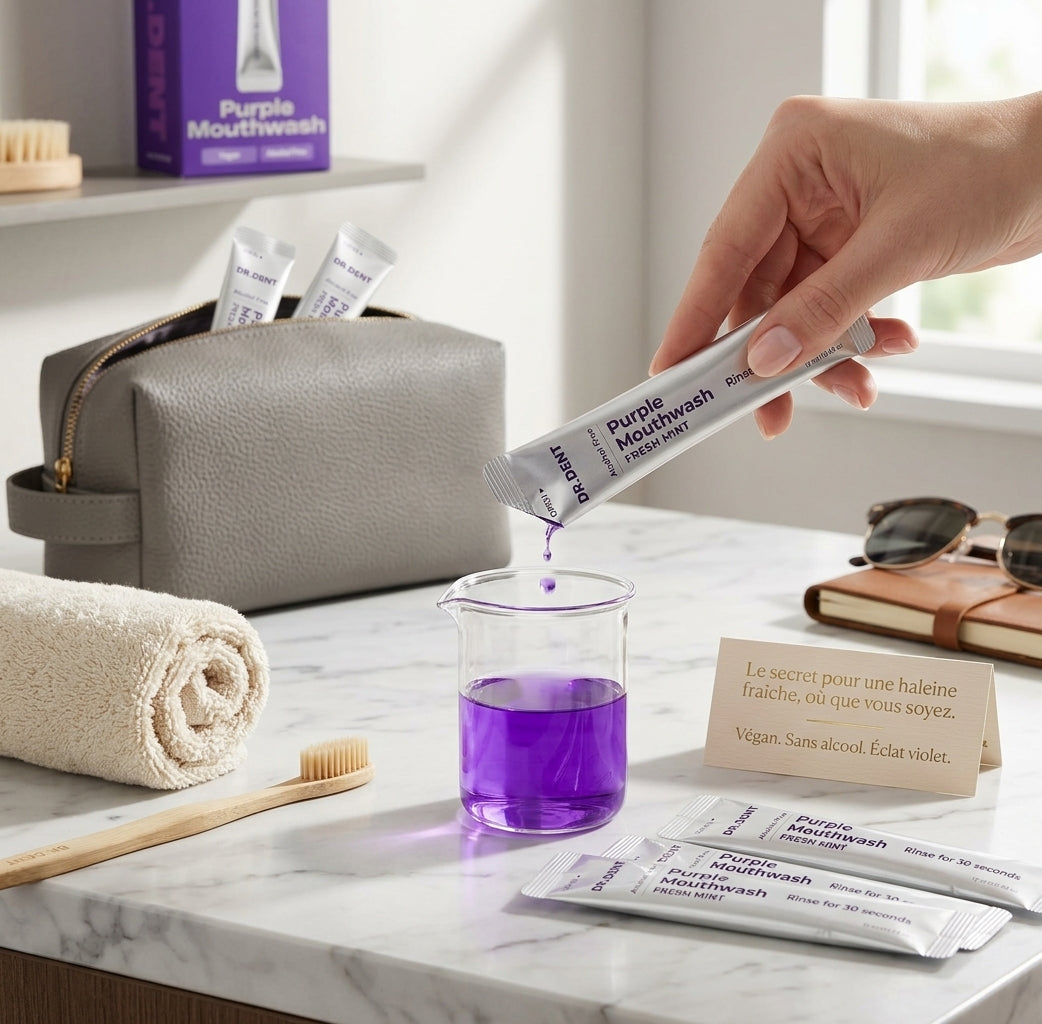 Bain de Bouche Blanchissant – Dents Plus Blanches & Haleine Fraîche